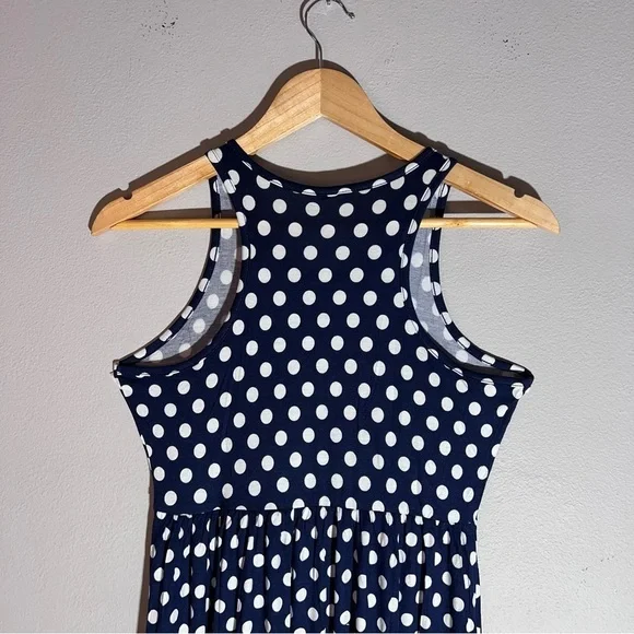 Euovmy Women's Sleeveless Dress Casual Loose Summer Maxi with Polka Dot Size S - Picture 7 of 12